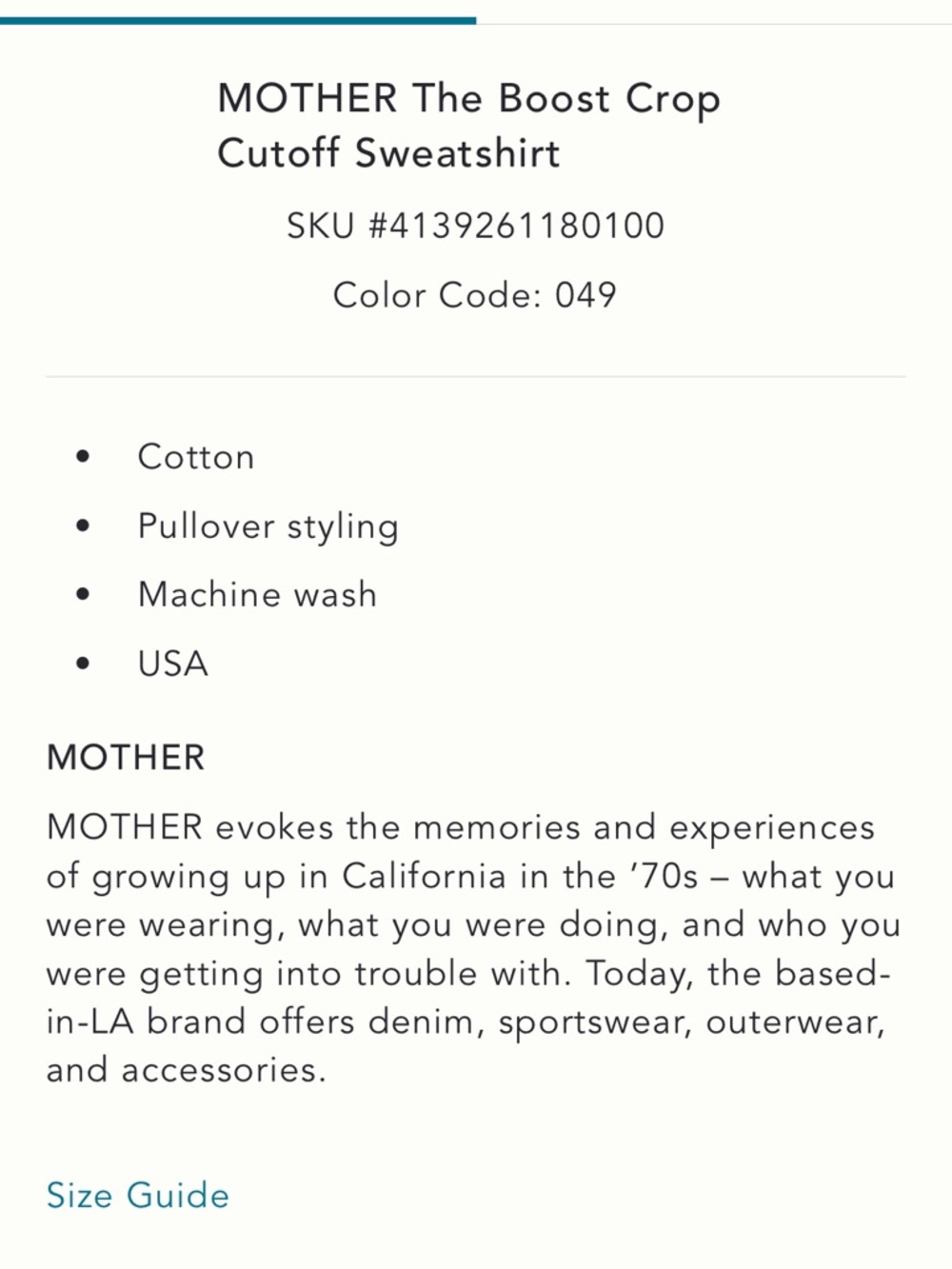 Anthropologie MOTHER Boost Crop Sweatshirt - Picture 5 of 11